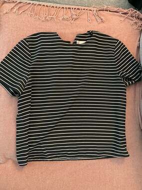 Vintage Petite Sophisticate & Co. Black and White Striped